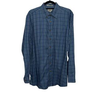 L.L. Bean Wrinkle Resistant 100% Cotton Plaid Long Sleeve Dress Shirt Sz L-Tall